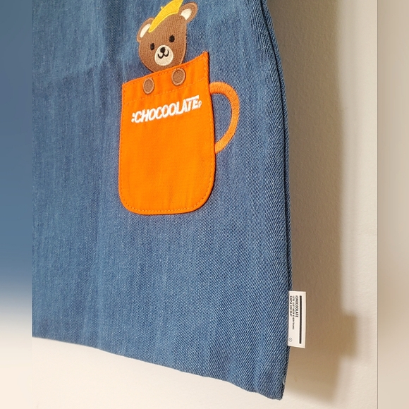 CHOCOOLATE Denim Tote Bag with Bear Graphic (NWT) - Picture 4 of 12